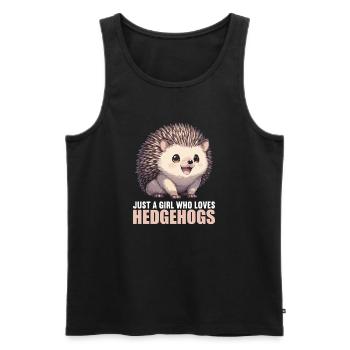 Igel - Männer Premium Bio Tank Top - Schwarz - Vorne - Michal (187cm)
