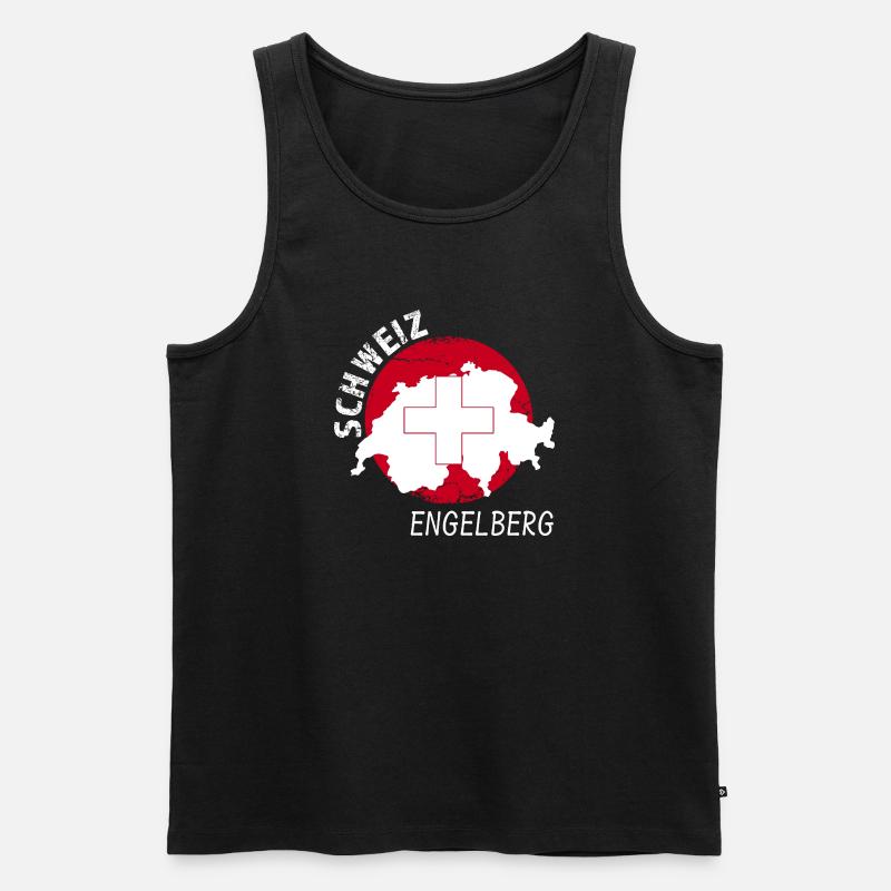 Engelberg - Männer Premium Bio Tank Top - Schwarz