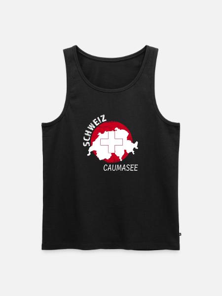 Caumasee - Männer Premium Bio Tank Top - Schwarz