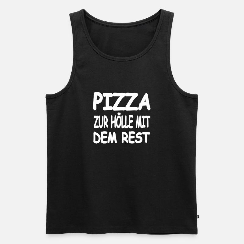 Pizza - Männer Premium Bio Tank Top - Schwarz