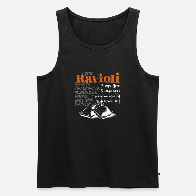 Let's Ravioli - Das Rezept - Männer Premium Bio Tank Top - Schwarz