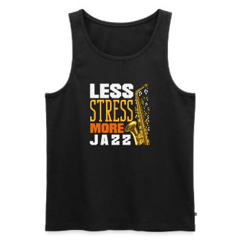 Saxofon - Männer Premium Bio Tank Top - Schwarz - Vorne - Michal (187cm)