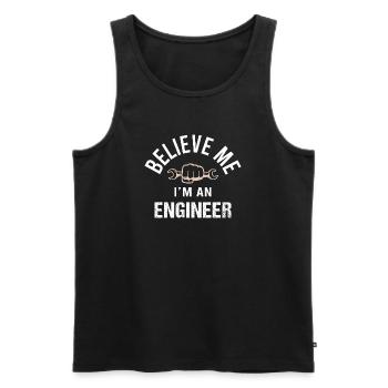 Mechanical Engineering Mechanical Engineer - Men's Premium Organic Tank Top - black - Front - AI Model Male 178 light (178cm)