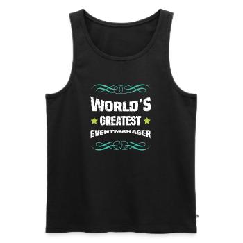 World's Greatest Event Manager - Männer Premium Bio Tank Top - Schwarz - Vorne - AI Model Male 178 light (178cm)