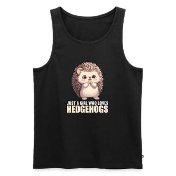Igel - Männer Premium Bio Tank Top - Schwarz - Vorne - Michal (187cm)