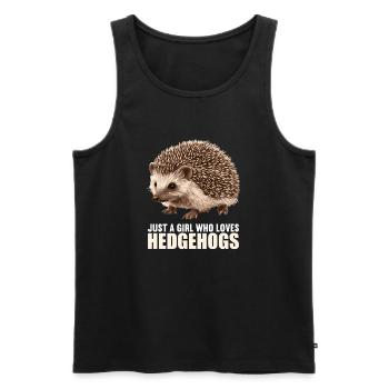 Igel - Männer Premium Bio Tank Top - Schwarz - Vorne - Michal (187cm)
