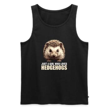 Igel - Männer Premium Bio Tank Top - Schwarz - Vorne - Michal (187cm)