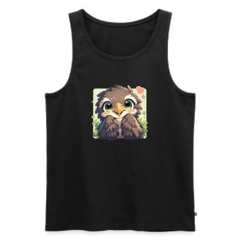 Adler - Männer Premium Bio Tank Top - Schwarz - Vorne - Michal (187cm)