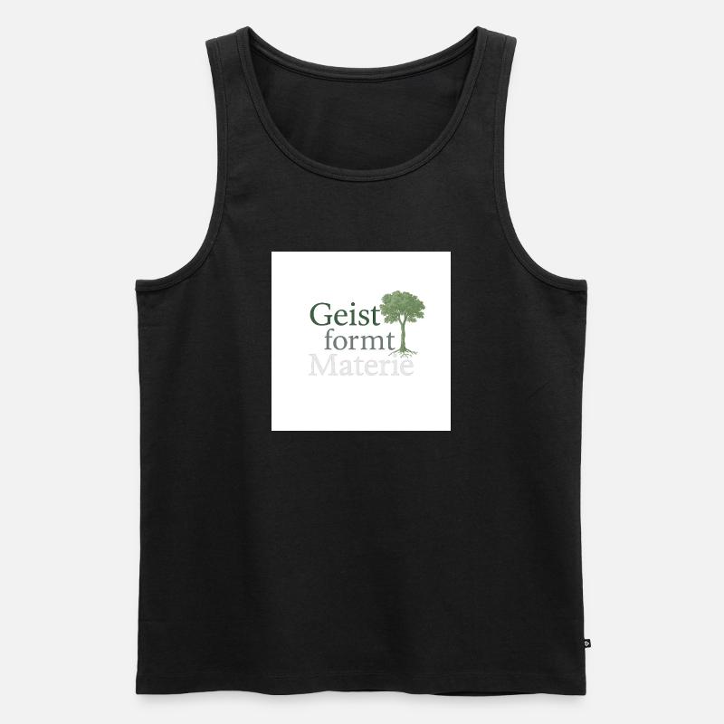 Geist formt Materie Baum - Männer Premium Bio Tank Top - Schwarz