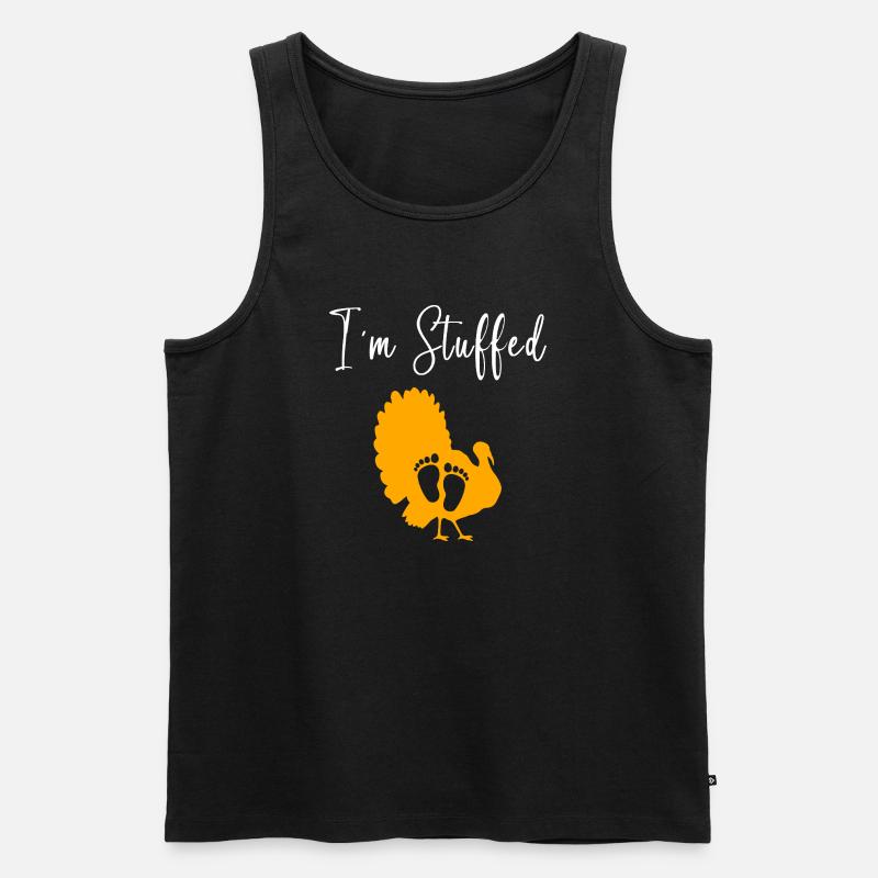 Thanksgiving Gender Reveal Werdende Mutter - Männer Premium Bio Tank Top - Schwarz
