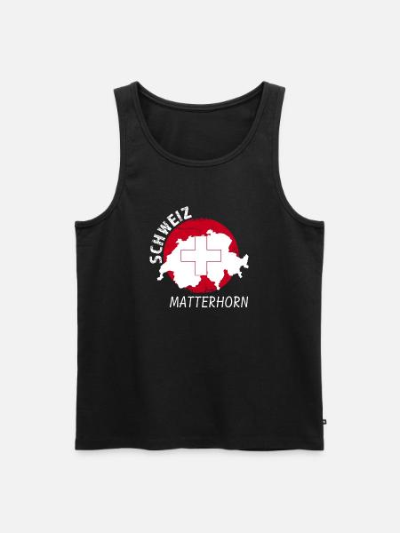 Matterhorn - Männer Premium Bio Tank Top - Schwarz