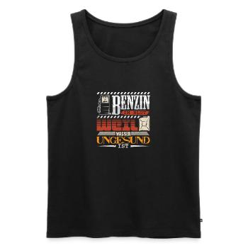 Auto Tuner Tuning Kfz Werkstatt Mechaniker Spruch - Men's Premium Organic Tank Top - black - Front - AI Model Male 178 light (178cm)