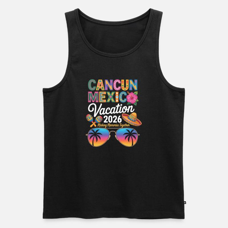 Cancun Mexico Vacation 2026 - Männer Premium Bio Tank Top - Schwarz