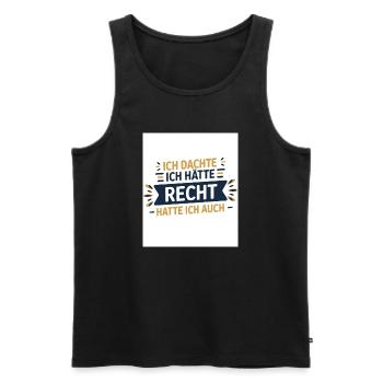 Je pensais que j’avais raison – je l’étais ! - Débardeur bio Premium Homme - noir - Devant - Michal (187cm)