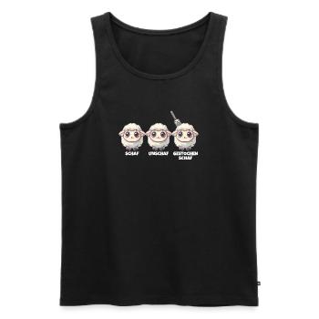Lustige Schaf Wortspiel Schafe & Schafherde - Männer Premium Bio Tank Top - Schwarz - Vorne - AI Model Male 178 light (178cm)