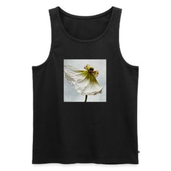 White Poppy - Männer Premium Bio Tank Top - Schwarz - Vorne - AI Model Male 178 light (178cm)