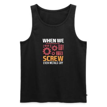 Mechanical Engineering Mechanical Engineer - Men's Premium Organic Tank Top - black - Front - AI Model Male 178 light (178cm)