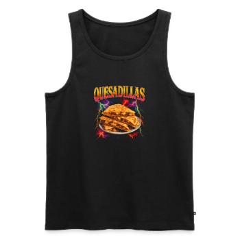 Quesadillas Nourriture préférée Strange Quesadillas de - Débardeur bio Premium Homme - noir - Devant - Michal (187cm)