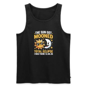 Sonne Mond Total Eclipse Spruch - Männer Premium Bio Tank Top - Schwarz - Vorne - AI Model Male 178 light (178cm)