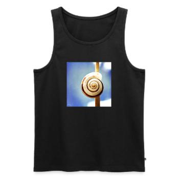 Snail-shell - Men's Premium Organic Tank Top - black - Front - AI Model Male 178 light (178cm)