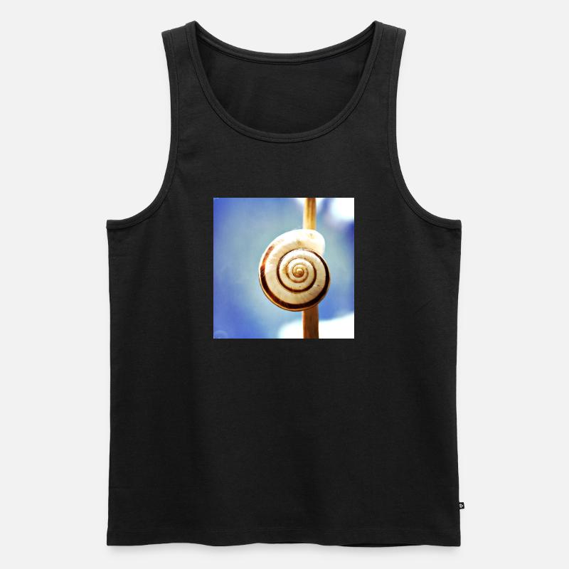 Schneckenhaus - Männer Premium Bio Tank Top - Schwarz