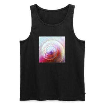 Spiralenschale - Männer Premium Bio Tank Top - Schwarz - Vorne - AI Model Male 178 light (178cm)