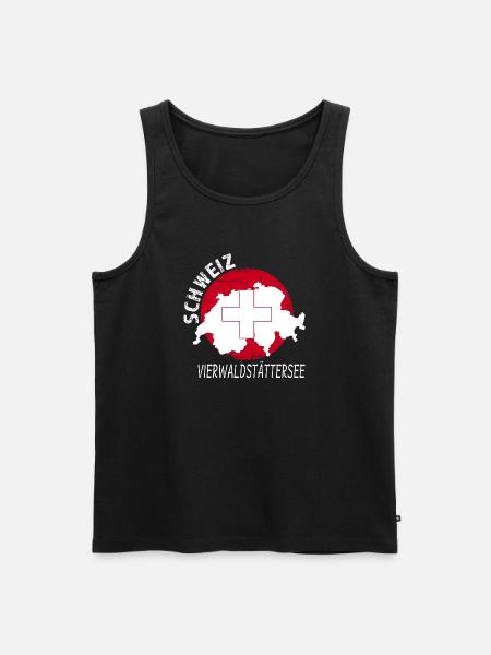 Lake lucerne - Men's Premium Organic Tank Top - black