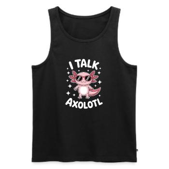 Axolotl Dire Axolotls Drôle Axolotl Cadeau - Débardeur bio Premium Homme - noir - Devant - Michal (187cm)