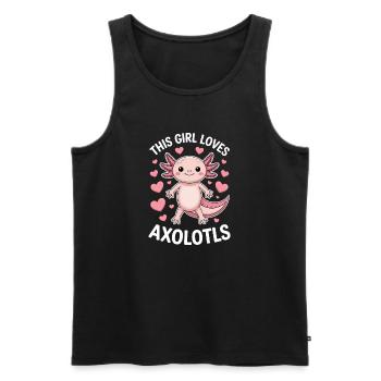 Axolotl Dire Axolotls Drôle Axolotl Cadeau - Débardeur bio Premium Homme - noir - Devant - Michal (187cm)