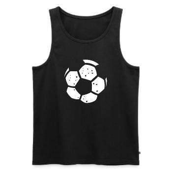Classic Football Black and White Graphic - Men's Premium Organic Tank Top - black - Front - Michal (187cm)