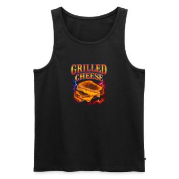 Gegrillter Käse Lieblingsessen Lustig Seltsam 90er - Männer Premium Bio Tank Top - Schwarz - Vorne - Michal (187cm)