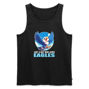 Adler - Männer Premium Bio Tank Top - Schwarz - Vorne - Michal (187cm)