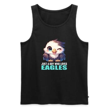 Adler - Männer Premium Bio Tank Top - Schwarz - Vorne - Michal (187cm)