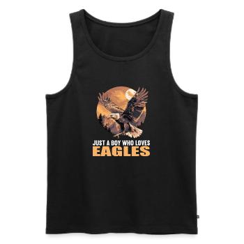 Adler - Männer Premium Bio Tank Top - Schwarz - Vorne - Michal (187cm)