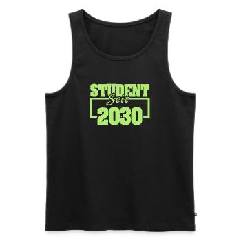 Student 2030 - Men's Premium Organic Tank Top - black - Front - AI Model Male 178 light (178cm)