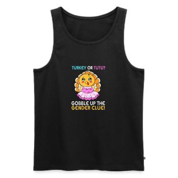 Thanksgiving Gender Reveal Mom-to-be - Men's Premium Organic Tank Top - black - Front - Michal (187cm)