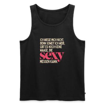 Body Positivity I Don't Weigh Myself Sexy Curvy - Men's Premium Organic Tank Top - black - Front - AI Model Male 178 light (178cm)
