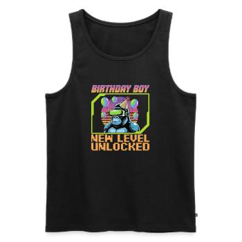 Birthday Gamer VR - Men's Premium Organic Tank Top - black - Front - AI Model Male 178 light (178cm)