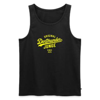 Echter Dortmund Hoodie Shirt Tasse Strampler - Männer Premium Bio Tank Top - Schwarz - Vorne - AI Model Male 178 light (178cm)