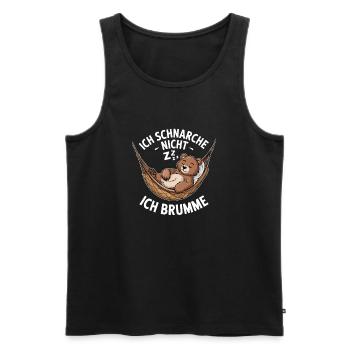 Ich Schnarche Nicht Ich Brumme Bär - Männer Premium Bio Tank Top - Schwarz - Vorne - AI Model Male 178 light (178cm)