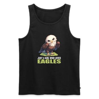 Adler - Männer Premium Bio Tank Top - Schwarz - Vorne - Michal (187cm)