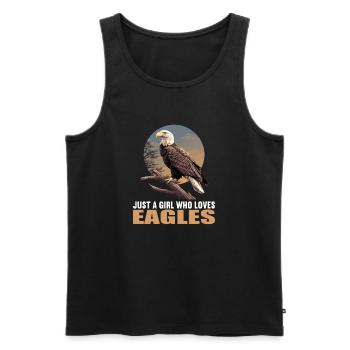 Adler - Männer Premium Bio Tank Top - Schwarz - Vorne - Michal (187cm)