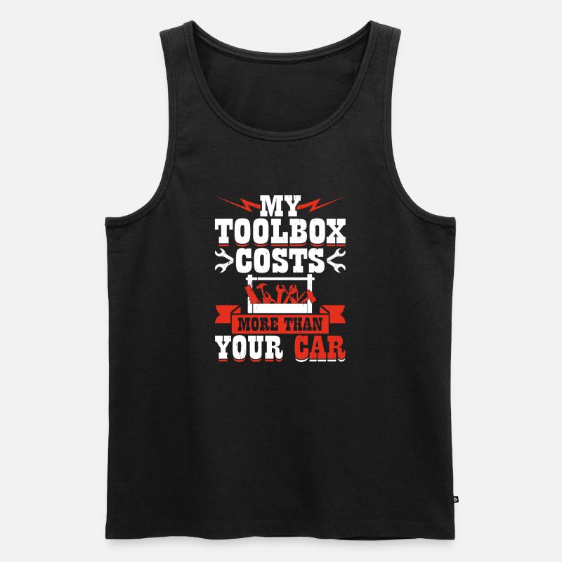 Mechaniker Mechatroniker Schrauber Geschenk - Männer Premium Bio Tank Top - Schwarz
