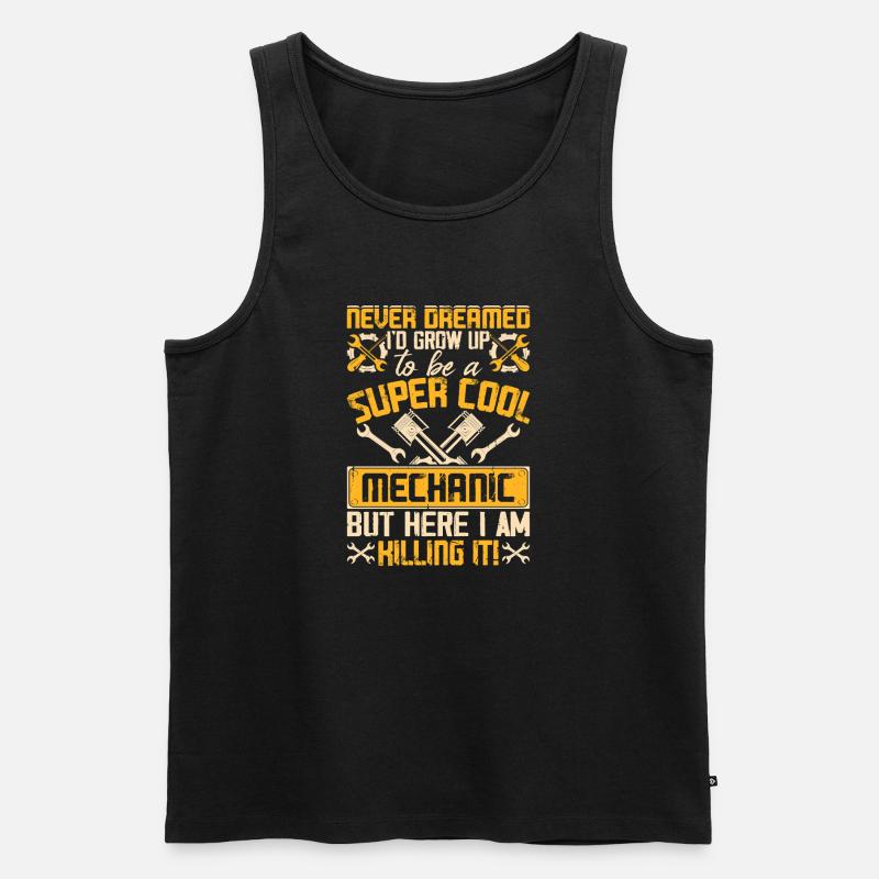 Mechaniker Mechatroniker Schrauber Geschenk - Männer Premium Bio Tank Top - Schwarz
