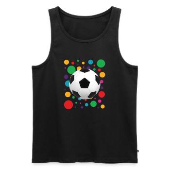 Confetti Pop Soccer Ball - Men's Premium Organic Tank Top - black - Front - AI Model Male 178 light (178cm)