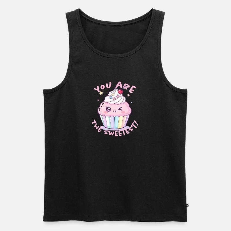 Du Bist Der Süßeste Cupcake - Männer Premium Bio Tank Top - Schwarz