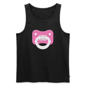 Tetine_rose - Men's Premium Organic Tank Top - black - Front - AI Model Male 178 light (178cm)