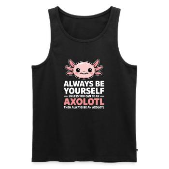 Axolotl Dire Axolotls Drôle Axolotl Cadeau - Débardeur bio Premium Homme - noir - Devant - Michal (187cm)