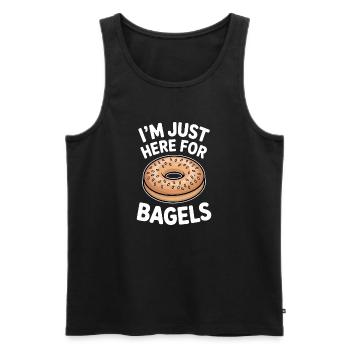 Bagels Spruch Bagel Lustiges Bagels Geschenk - Männer Premium Bio Tank Top - Schwarz - Vorne - AI Model Male 178 light (178cm)