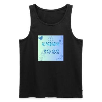 Braut To Be Farbverlauf Muster - Männer Premium Bio Tank Top - Schwarz - Vorne - Michal (187cm)